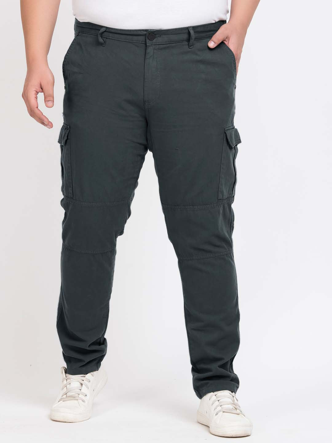 Dawwoti Men's Slim-fit Pants Elastic Waist Cargo Pant Closed Bottom  Trousers Big Pockets Gray : : Clothing, Shoes & Accessories