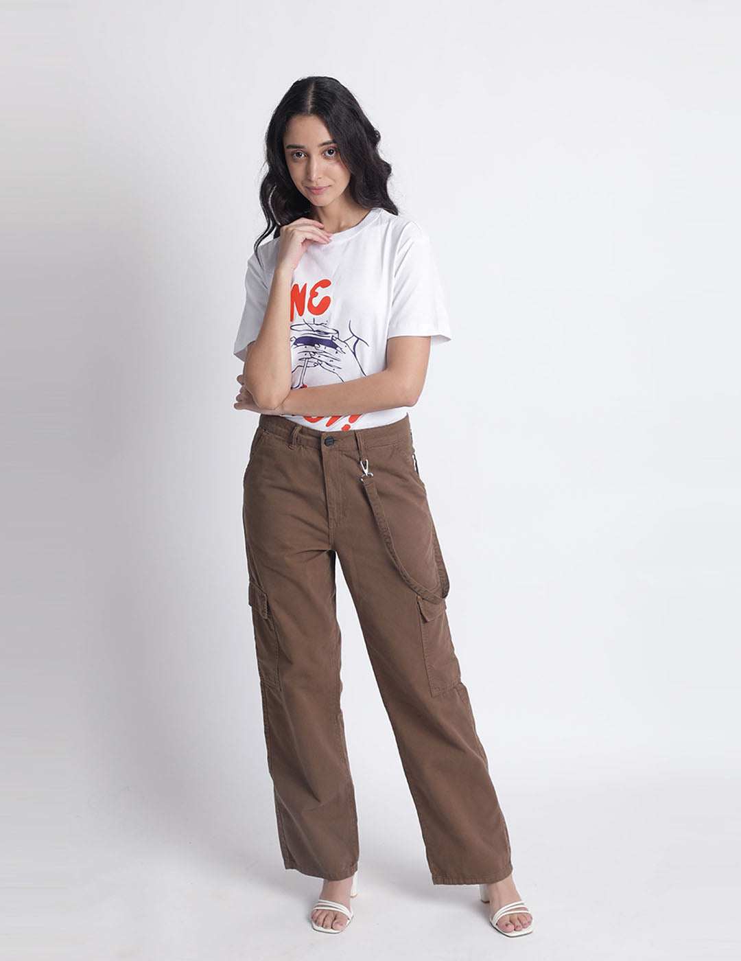 Women Pure Cotton Straight-Fit Crago Trousers