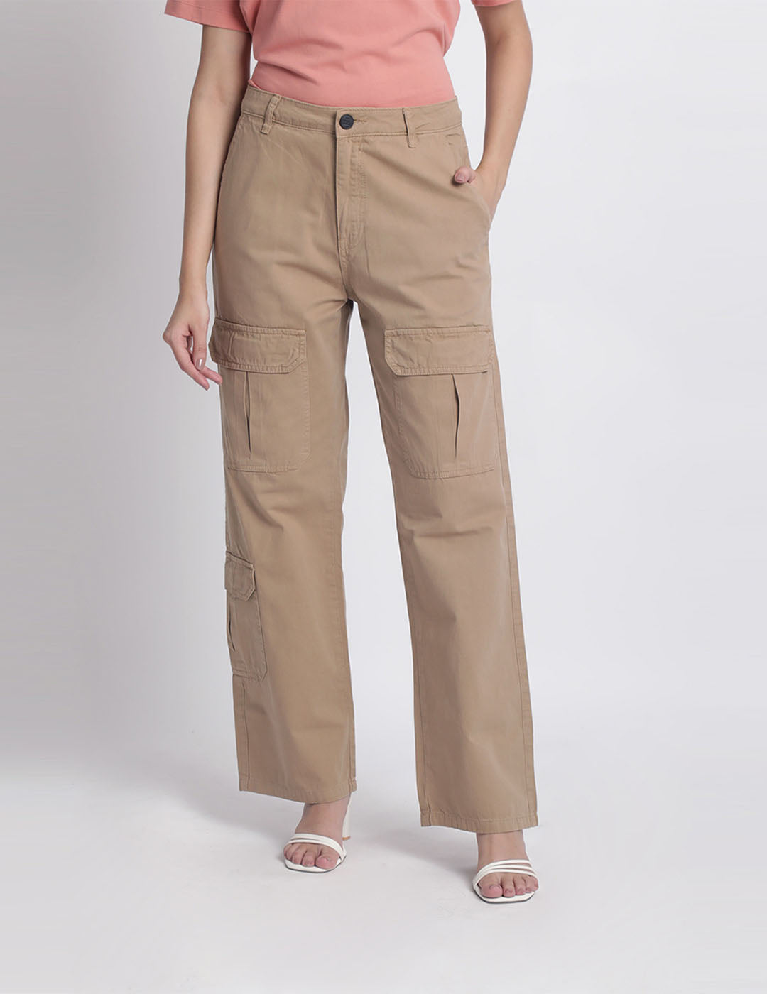 Women Front Multi Cargo Pocket Cargo Trouser