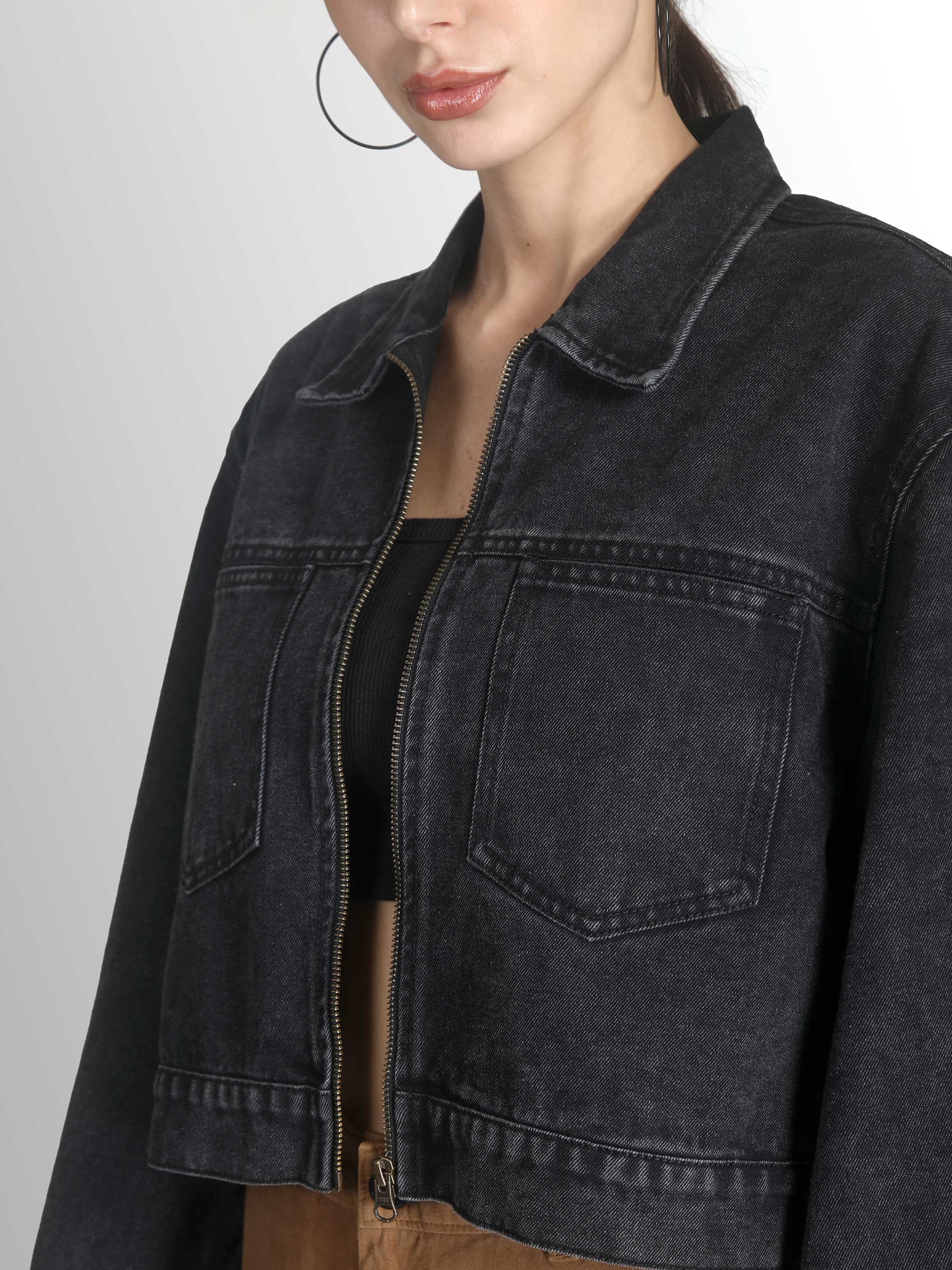 Women Relax Fit Pure cotton Denim Jacket