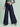 Women Navy Super Wide-Leg Jeans