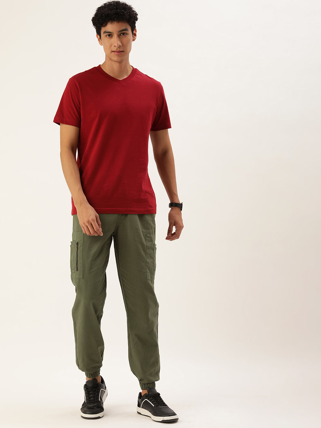 Men's Over Dyed cargo zipper style Jogger with Soft Handfeel