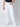 Men White Straight Fit Solid Cargo Jeans with Zipper Pockets