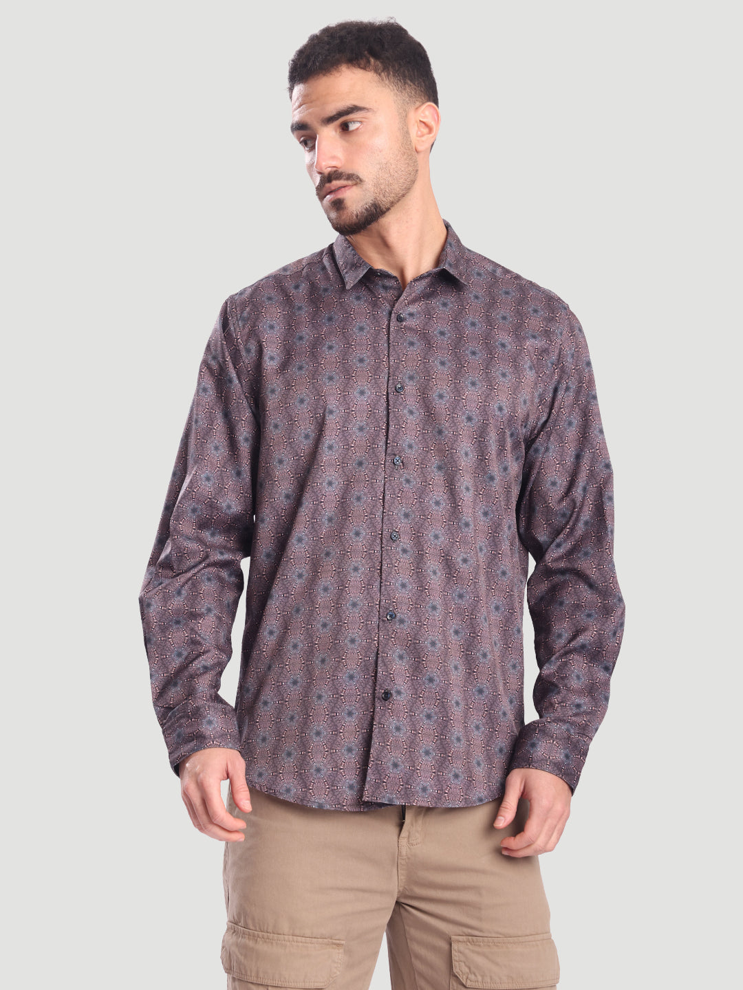 Men Mulit Colour Abstract Printed Casual Shirt