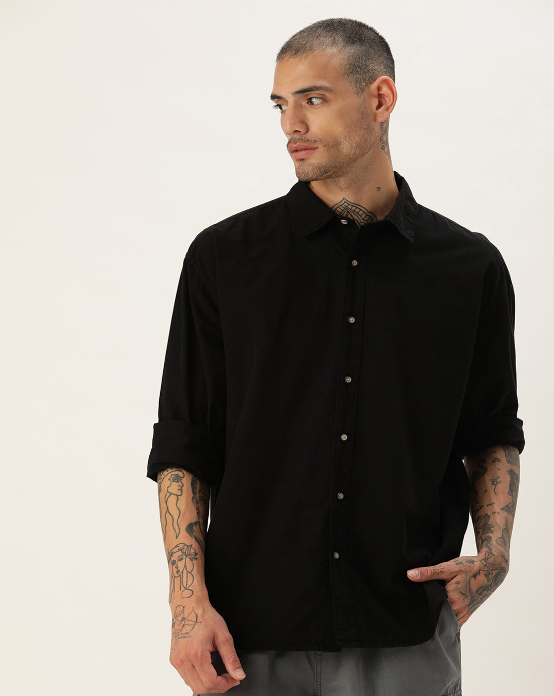 Unisex Ovesized Solid shirt with Soft Hand Feel