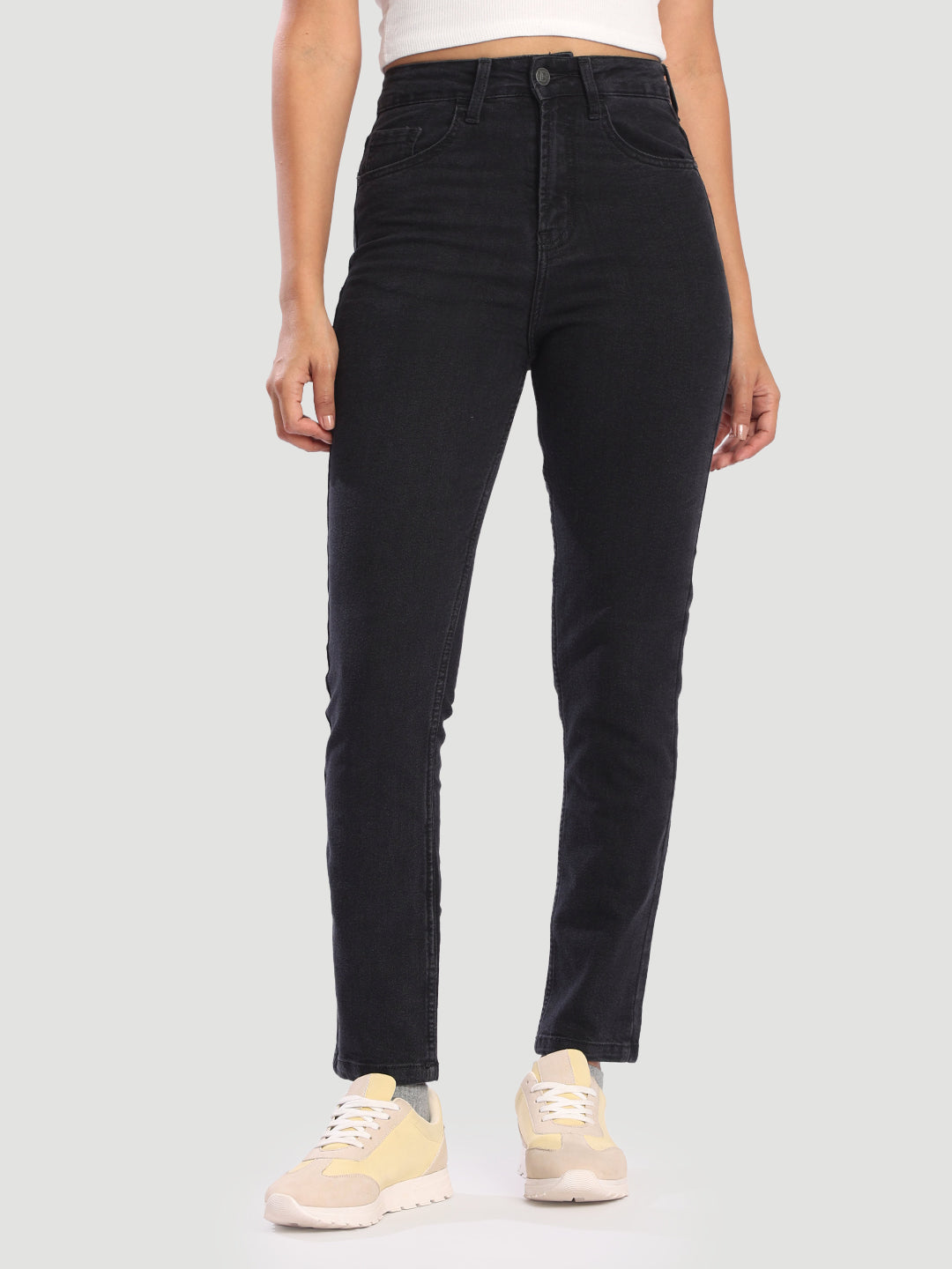 Women Charcoal Stretchable Slim fit Jeans