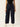 Women Navy Balloon Fit Solid Cargo Jeans