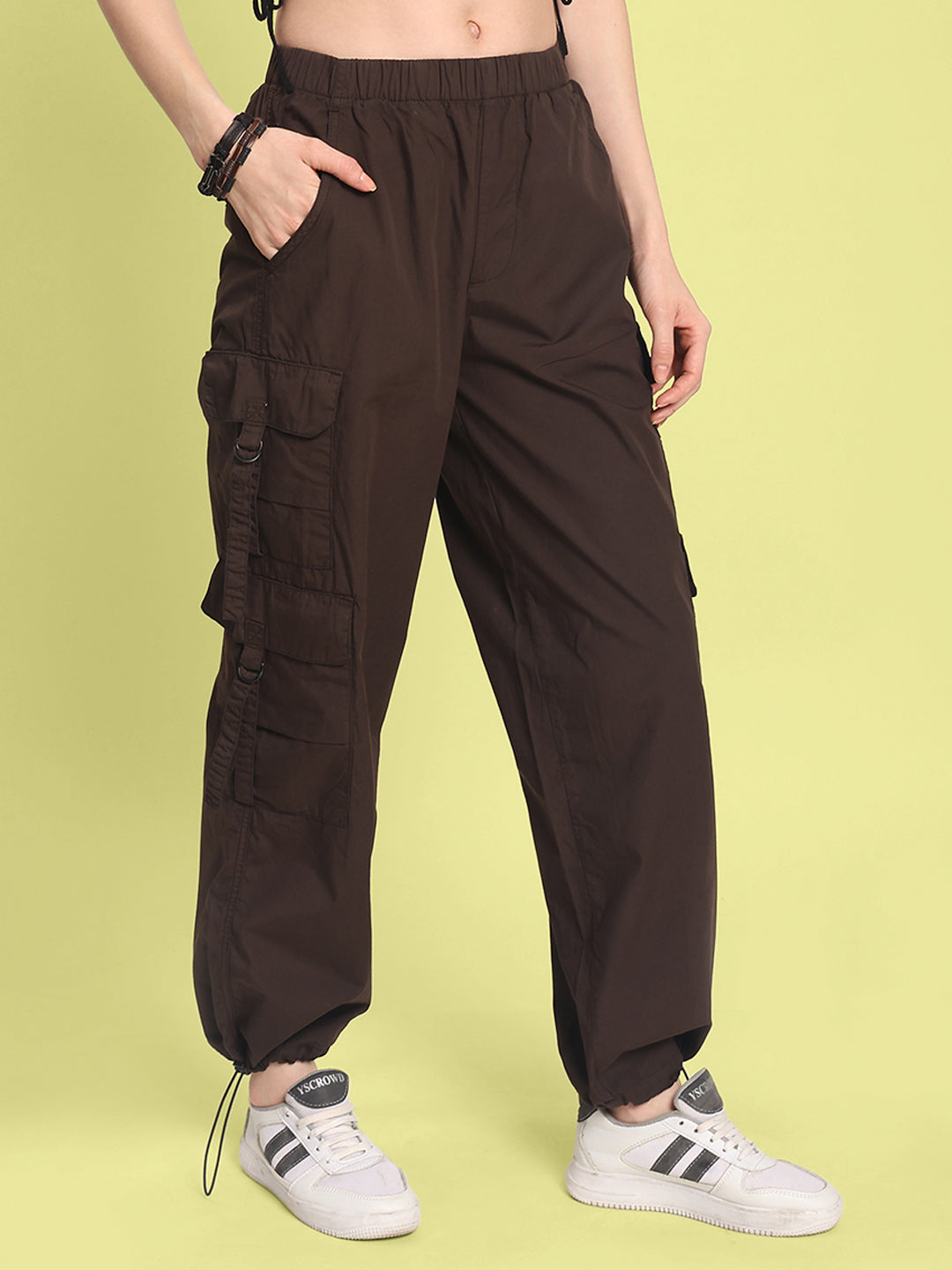 Women Dark brown Trousers