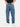 Men Blue Straight Fit Solid Denim Cargo Jeans