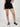 Women Black Regular Fit Denim Shorts