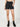 Women Charcoal Regular Fit Denim Shorts