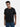 Men Black Relaxed Fit Woven Solid T-Shirt with Contrast Stitch