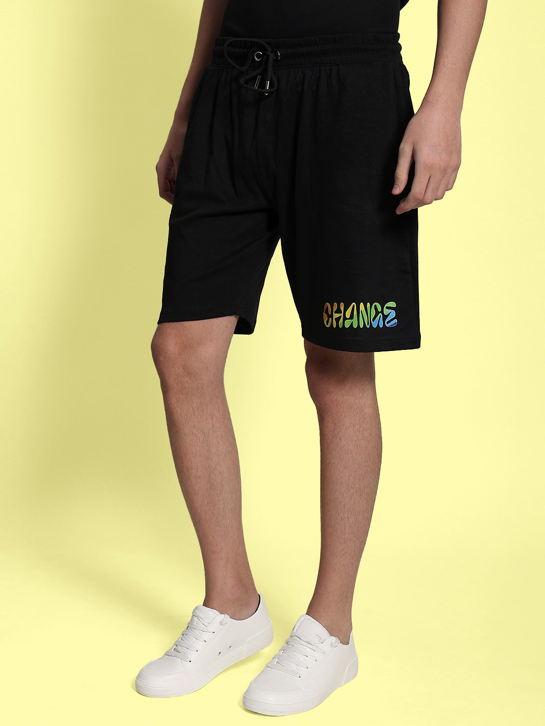 Gender Fluid Black Pride Change Print Oversized Shorts