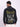 Men Black Detachable Back Print Panel Denim Jacket