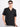 Men Black Textured Resort Collar Shirt