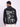 Men Black Detachable Back Print Panel Denim Jacket