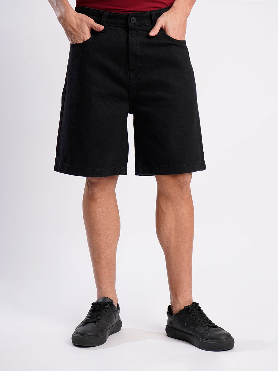 Men Black Relaxed Fit Denim Jeans