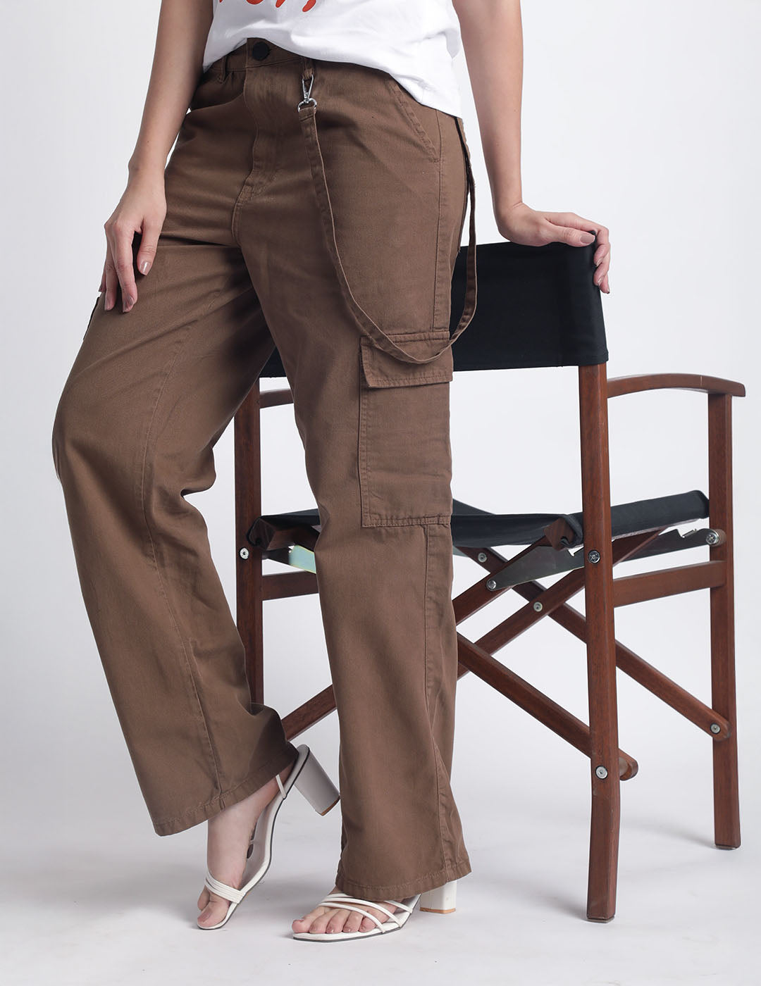 Women Pure Cotton Straight-Fit Crago Trousers