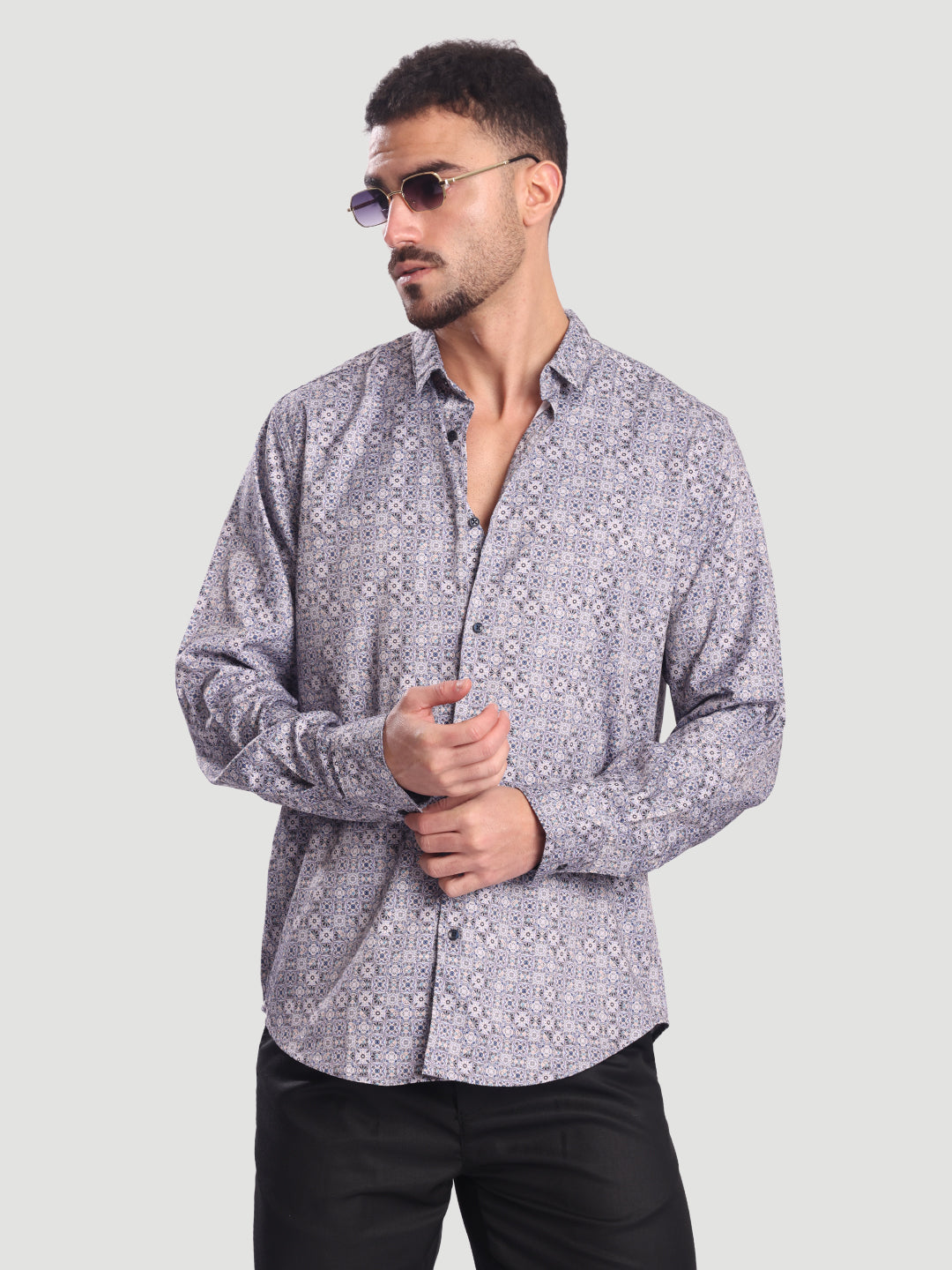 Men Mulit Colour Abstract Printed Casual Shirt