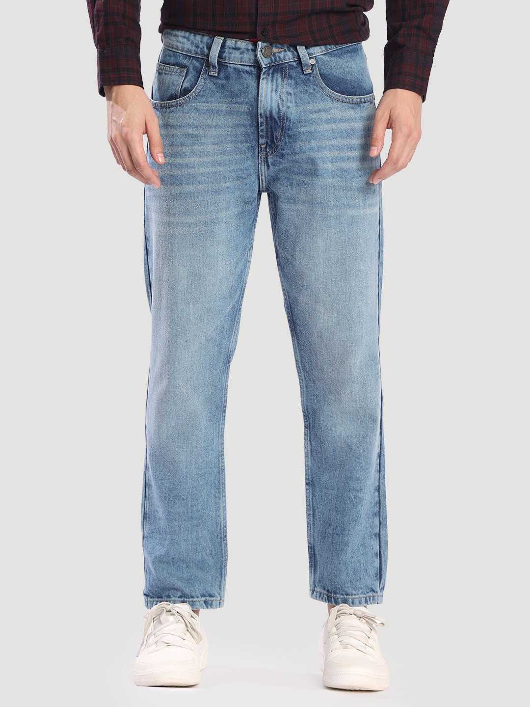 Men regular Fit blue jeans