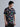 Men Dark Navy Regular Fit Digital Print Half Sleeves Casual Shirt