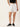 Women White Loose Fit Solid Casual Shorts