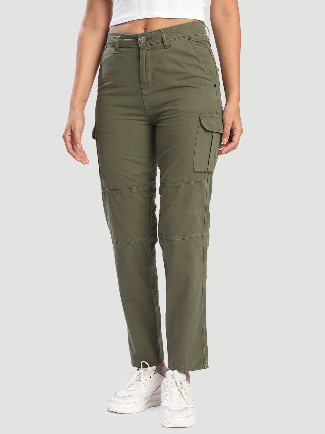 Women Cargo trouser with Cut & Sew