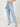 Women Blue Heart Embroidery Jeans