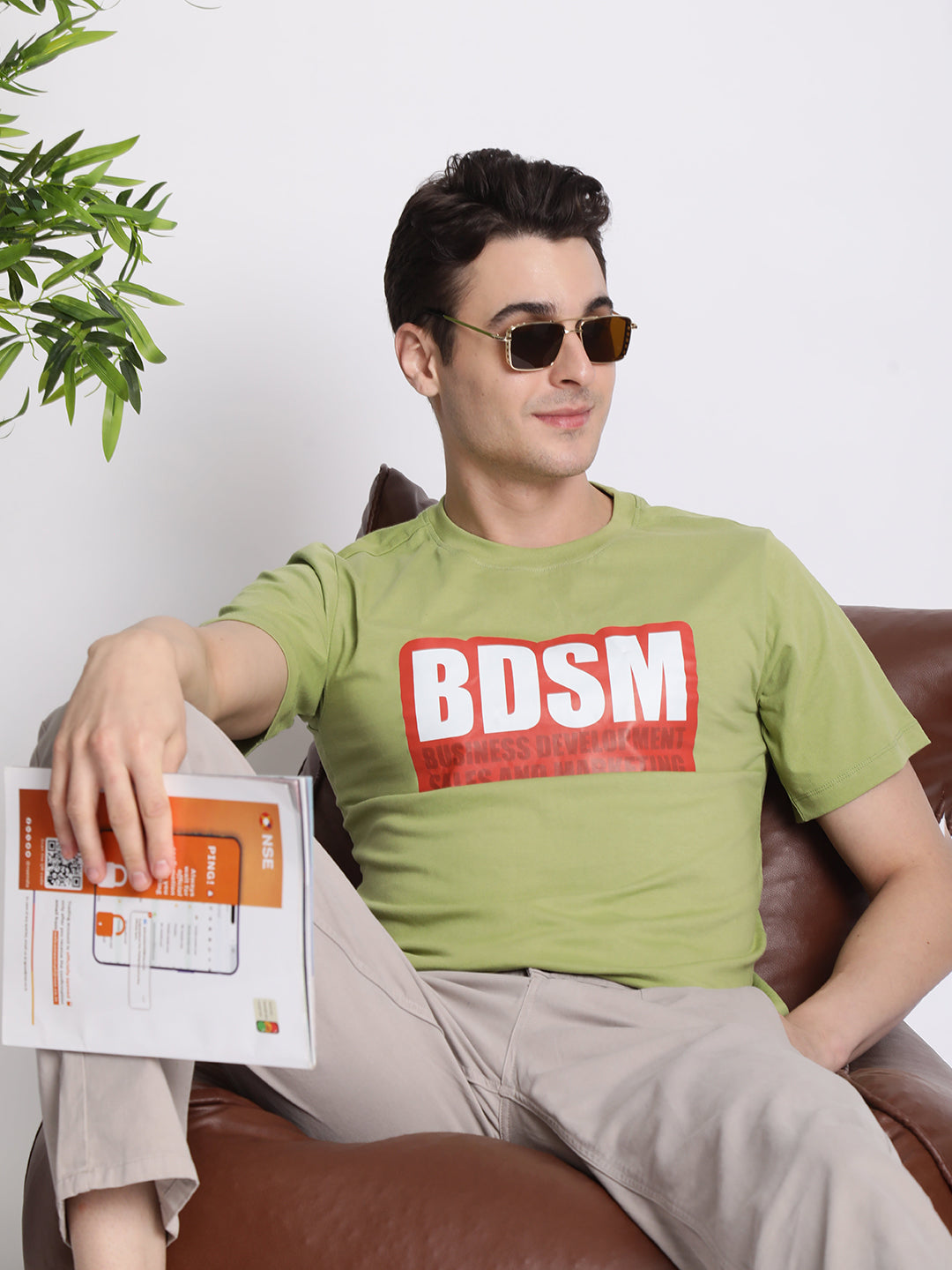 Men 'BDSM' Typography Print Tshirt