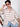 Men Peach and White Horizontal Striped Shirt