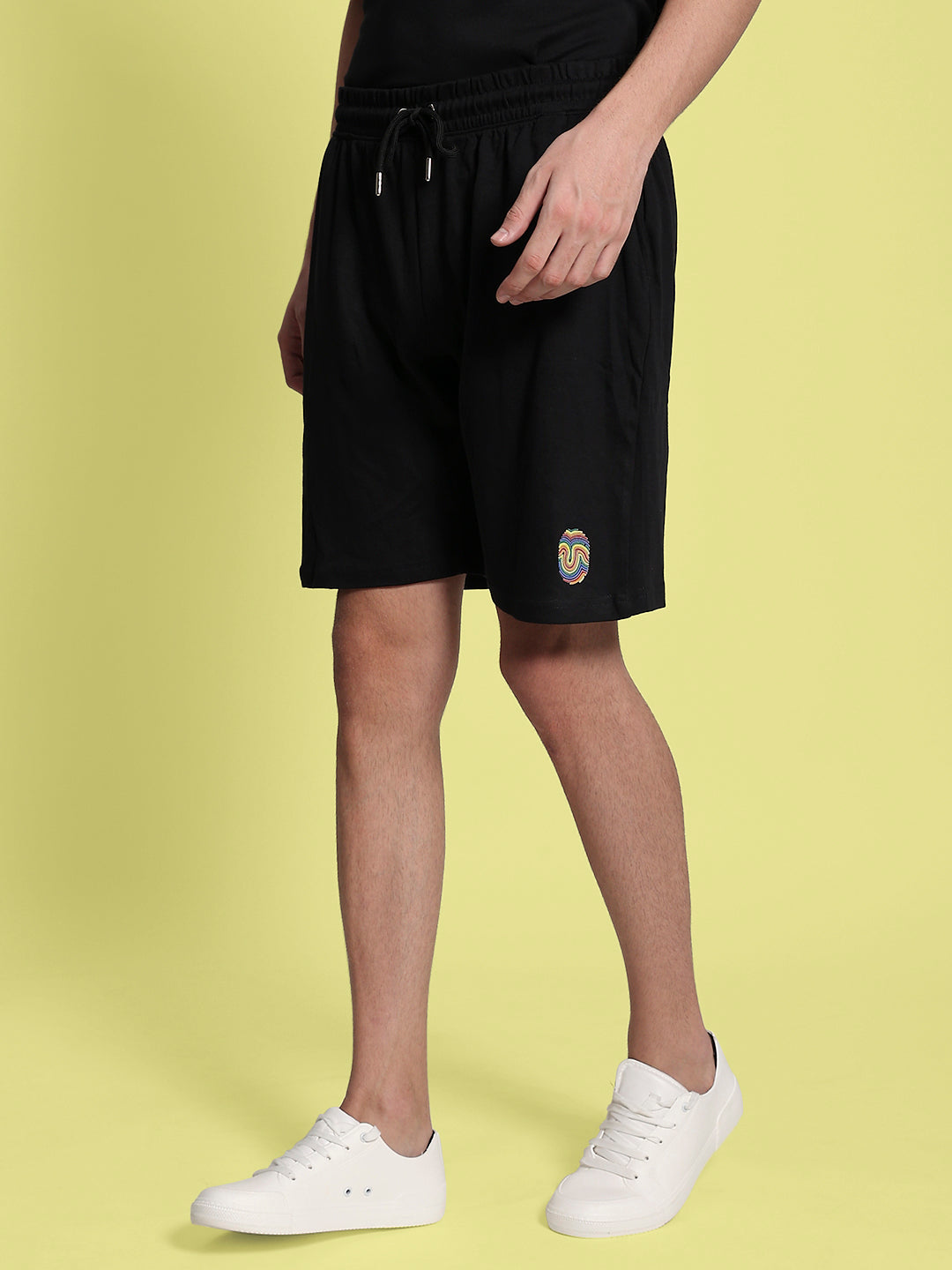 Gender Fluid Black Pride Thumb Print Oversized Shorts