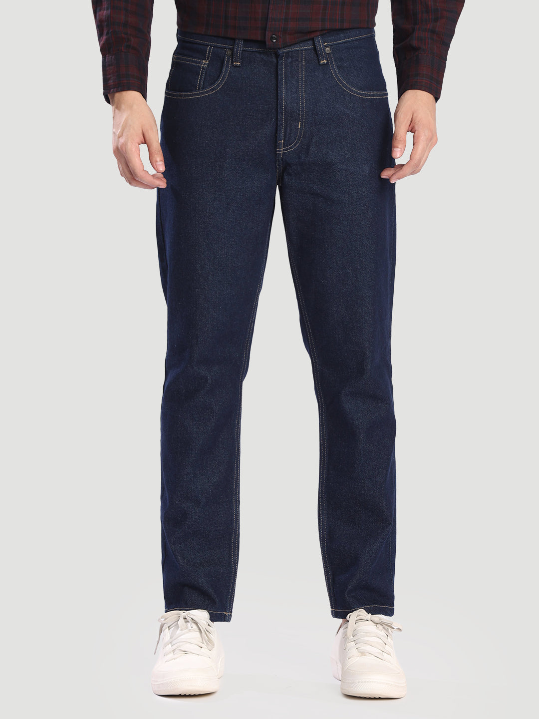 Men regular Fit Dark blue jeans