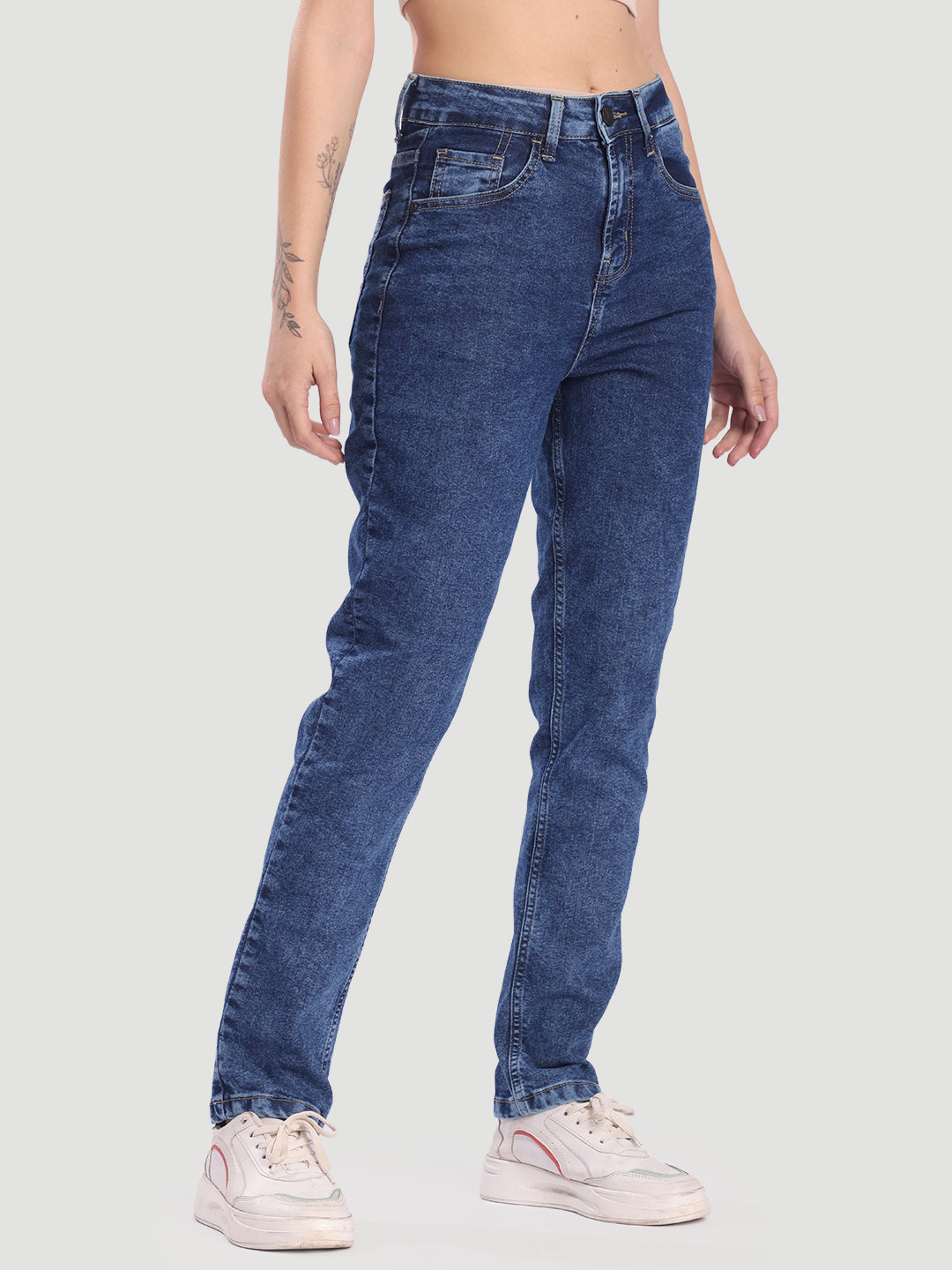 Women Blue Stretchable Slim Fit Jeans