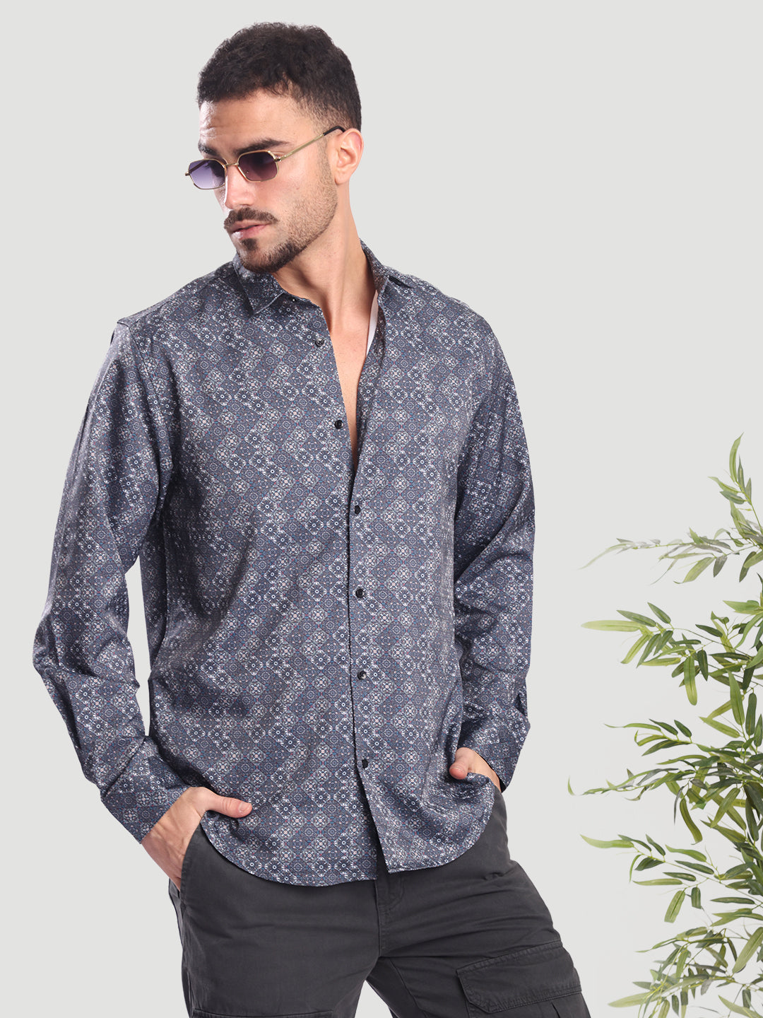 Men Mulit Colour Abstract Printed Casual Shirt