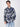 Men Blue Abstract Print Single Pocket  Slim Fit Shirt