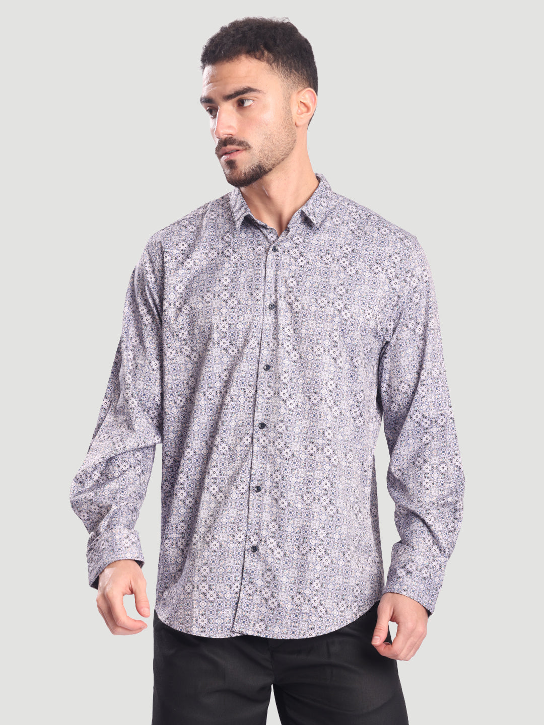 Men Mulit Colour Abstract Printed Casual Shirt
