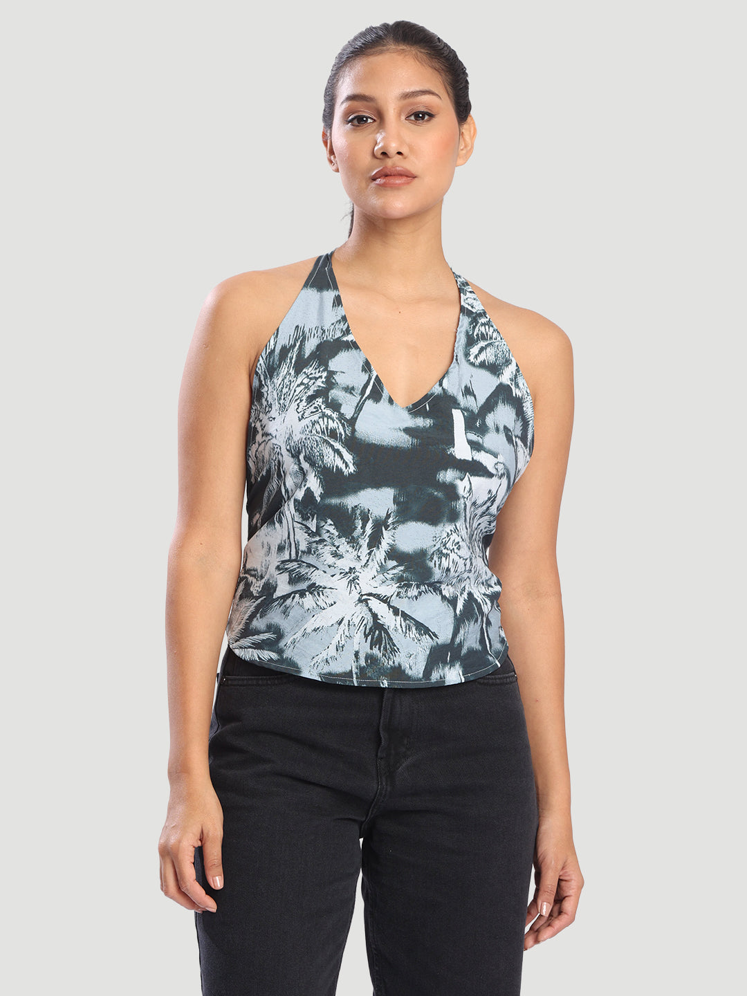 Women Halter neck tie up adjustable top