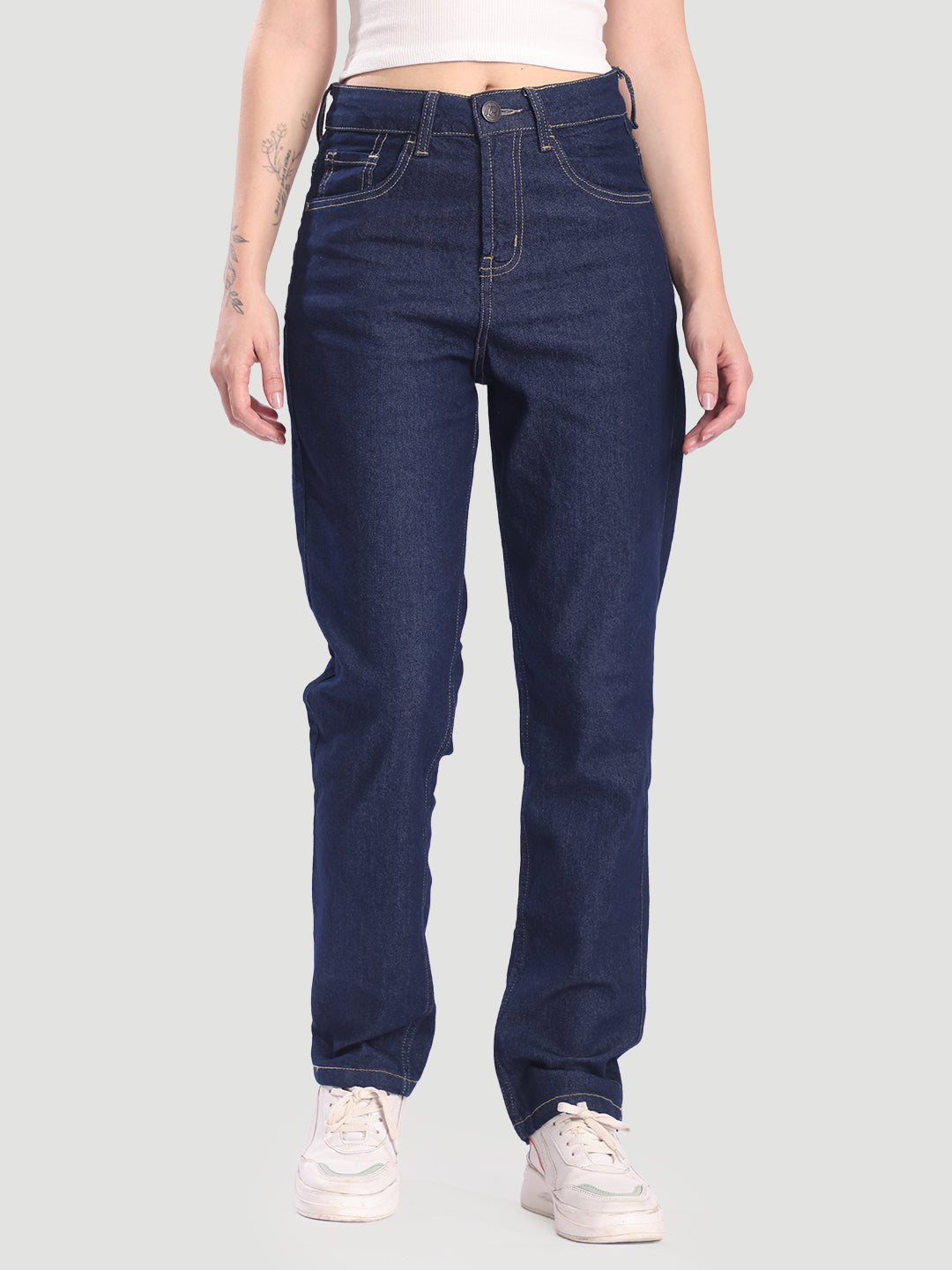Women Navy Stretchable Slim Fit Jeans