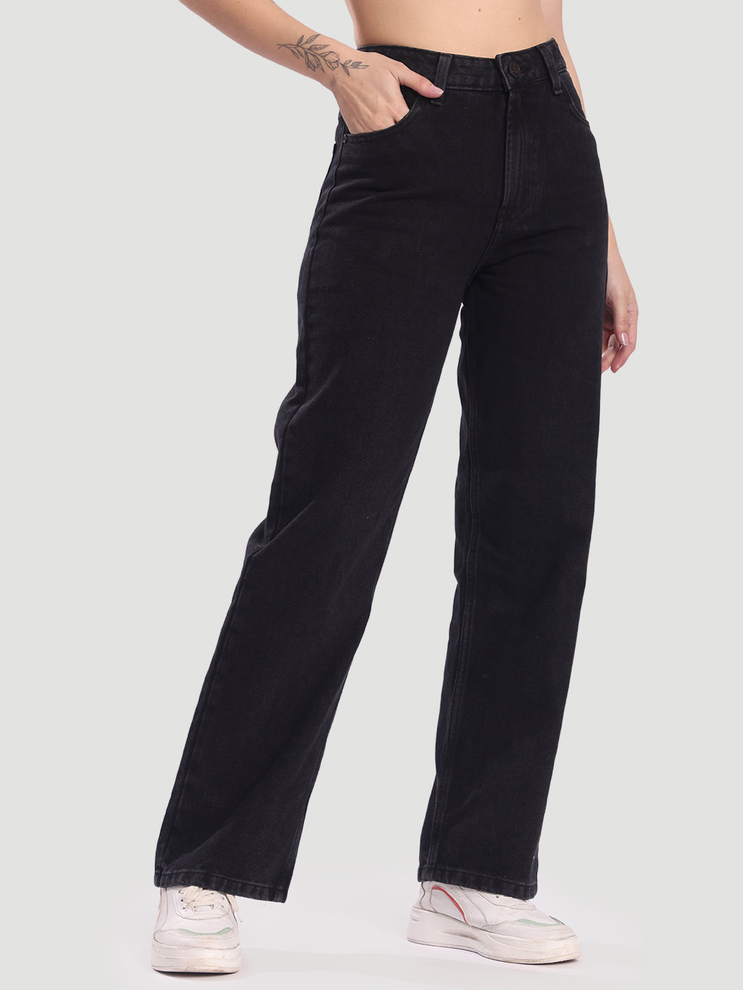 Women Black Baggy Fit Jeans