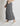 Women's Pure Cotton Solid Grey  A-Line High Rise Cargo Midi Skirt