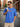 Men Blue Graphic Print Oversize T Shirt