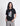 Women's Black Cotton Destination Print  Round Neck T-Shirt,