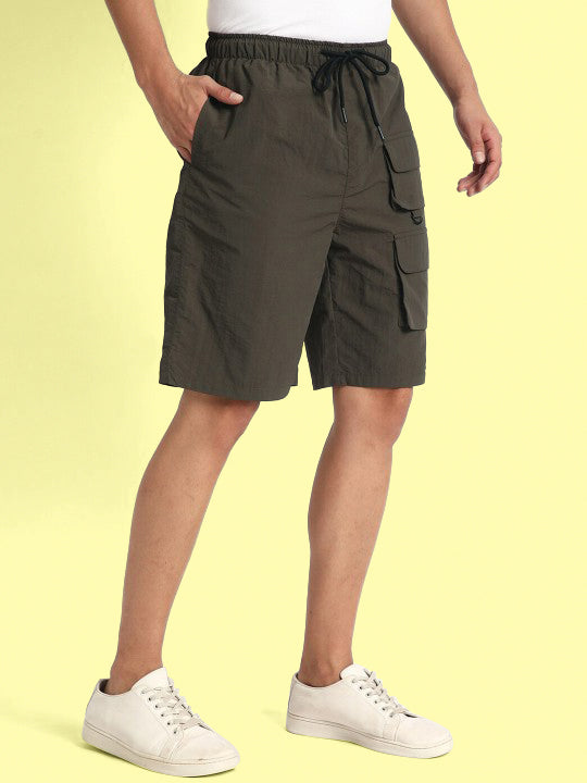 Men Relaxed Navy Shorts