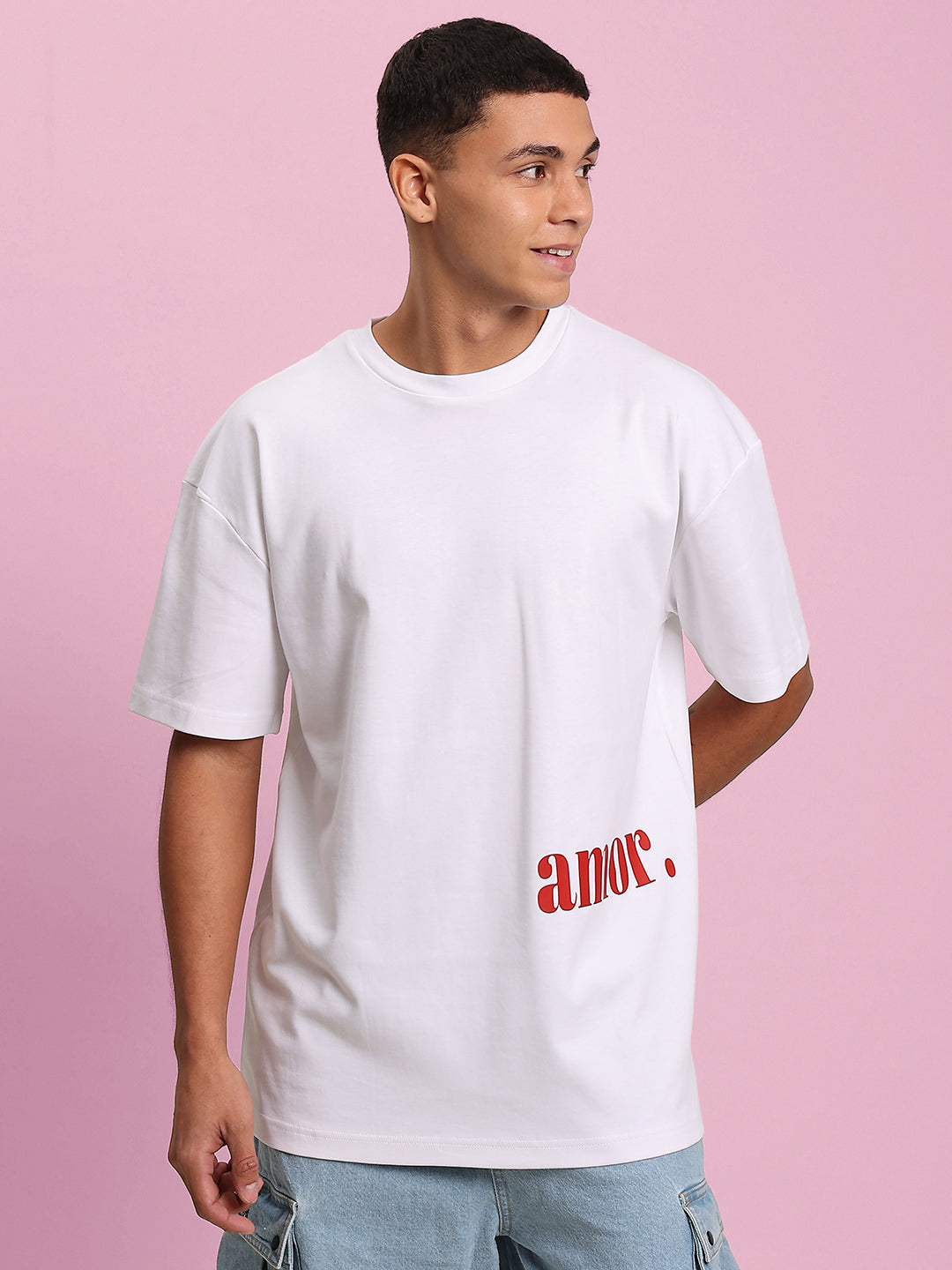 Men Amor Graphic Oversized T Shirt