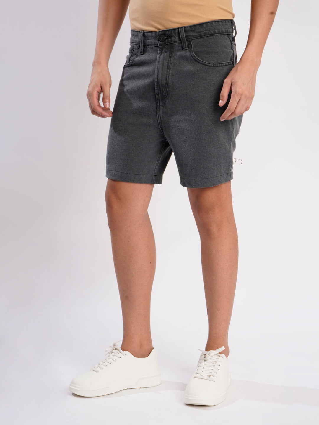 Men Charcoal Grey Regulared Fit Denim Jeans