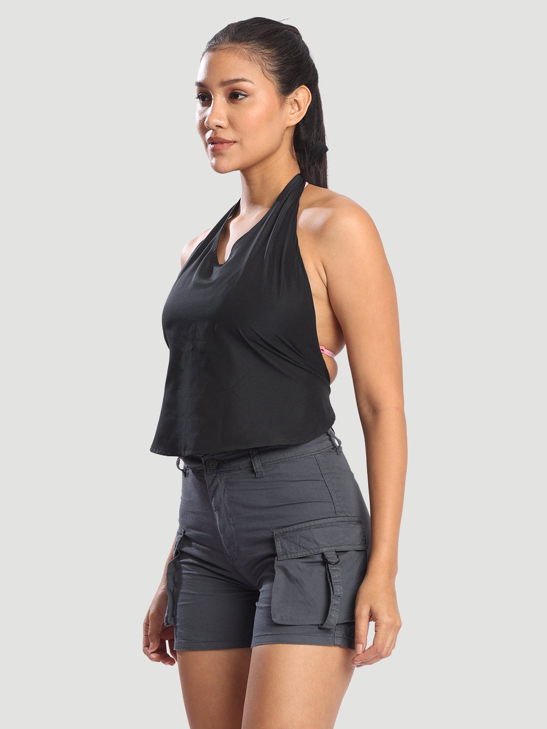Women Halter neck tie up adjustable top