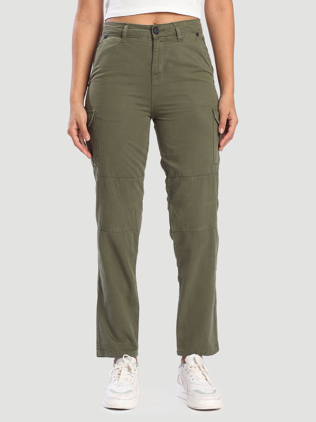 Women Cargo trouser with Cut & Sew