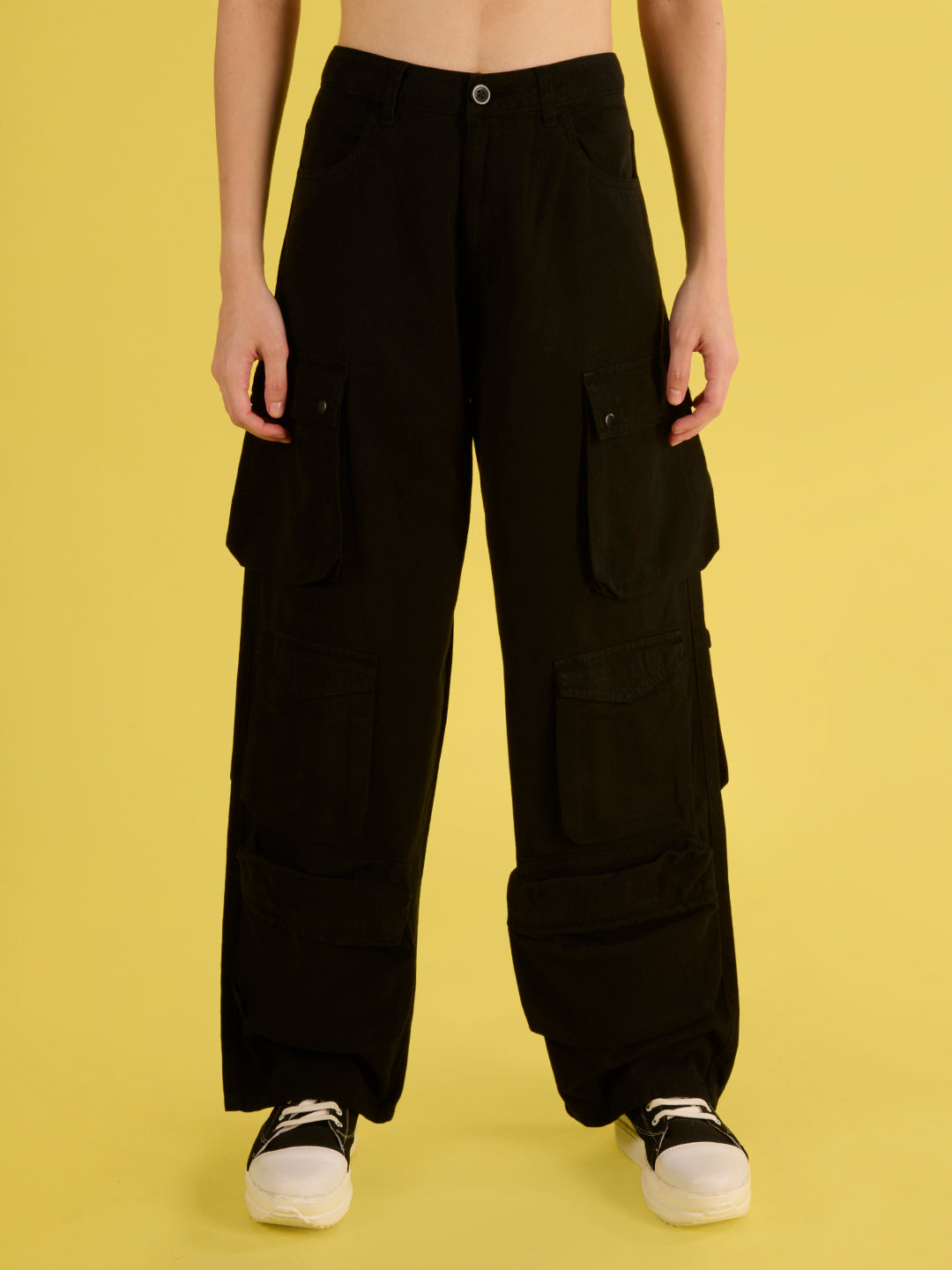 Women's Baggy Black Trousers