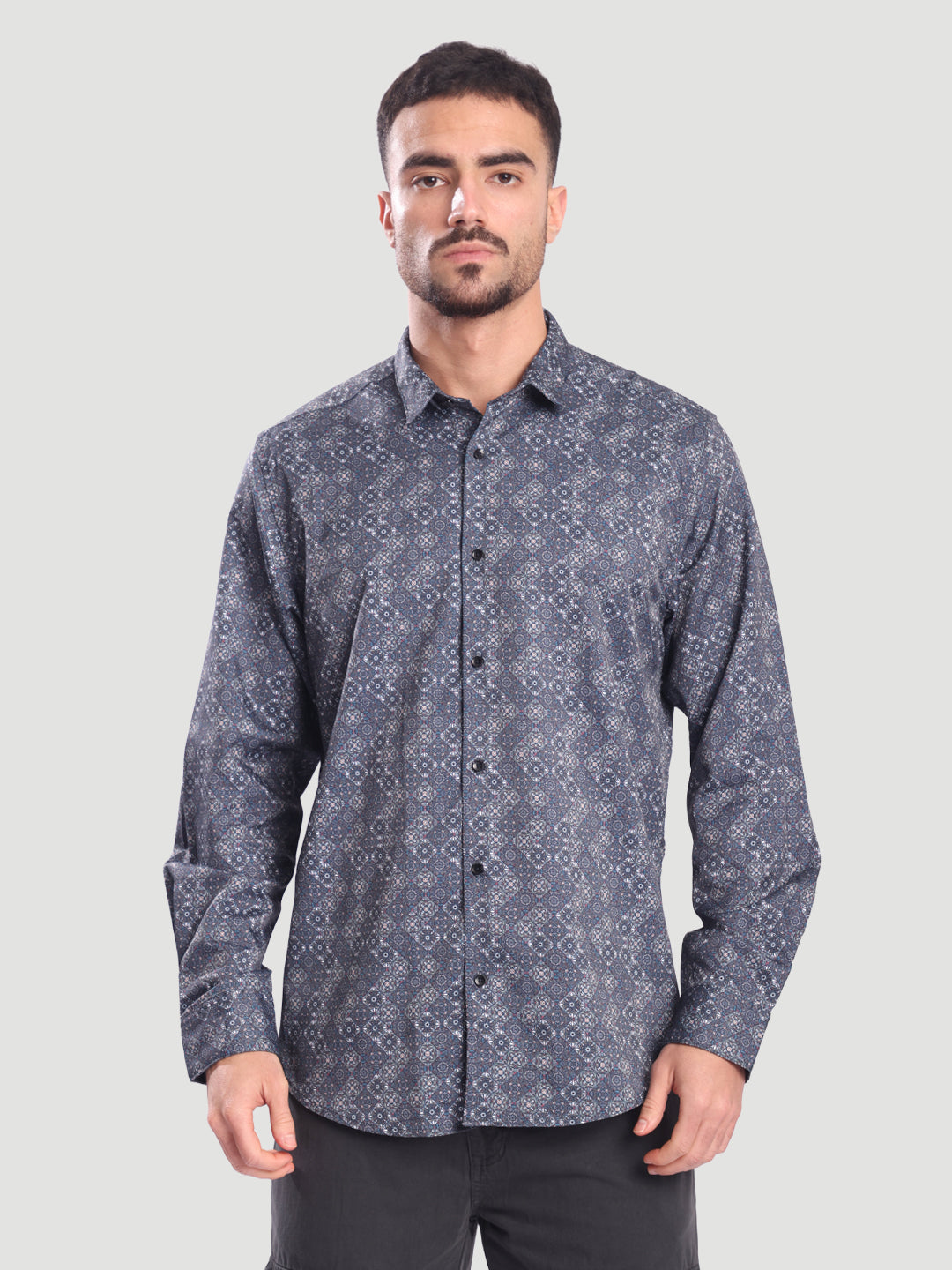 Men Mulit Colour Abstract Printed Casual Shirt