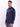 Men Blue Cotton linen Spread collar Shirt